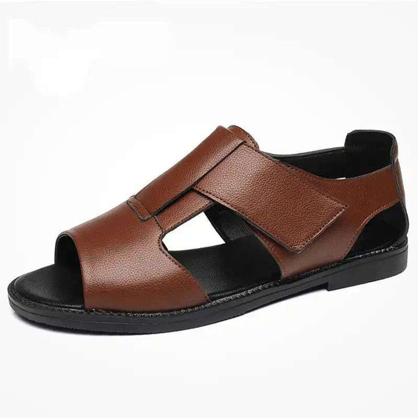 Men Casual Leather Roman Open Toed Sandals