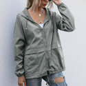 Women Lightweight Waterproof Polyester Jacket