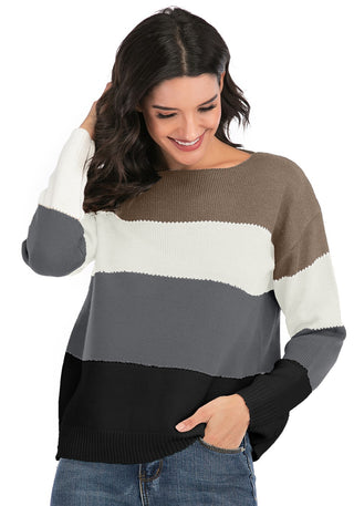 Buy black Pull Over Round Neck Knitwear Sweater