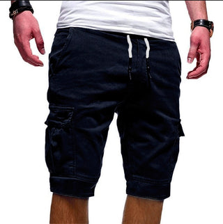 Buy navy-blue Men Casual Sports Summer Shorts