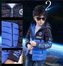 Fashion Boy's Glasses Hooded Warm Cotton Coat