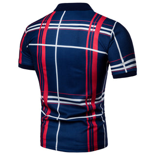 Buy blue Men Classic Stripped Polo T-Shirt