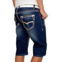 Men Casual Fashion Fold Pockets Denim Pants