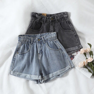 Women Vintage High Waist Denim Shorts