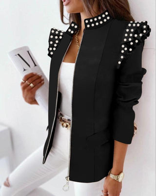 Buy style-2 Women Printed Ruffle-Shoulder Jacket