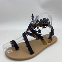 Women Flat Floral Lace Strapped Sandals