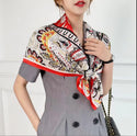 Women Multi-Patterned Printed Silk Scarf