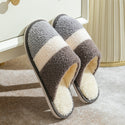 Striped Slip-on Plush Comfort Shoes