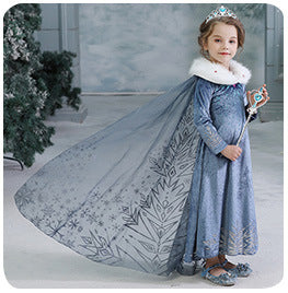 Girls Fashion Simple Solid Color Princess Dress