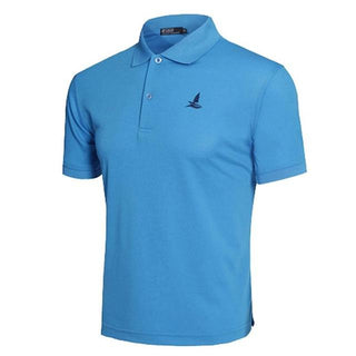 Buy sky-blue Men Outdoor Sport Polo Shirt