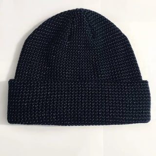 Buy black Unisex Autumn &amp; Winter Reflective Knitted Hats