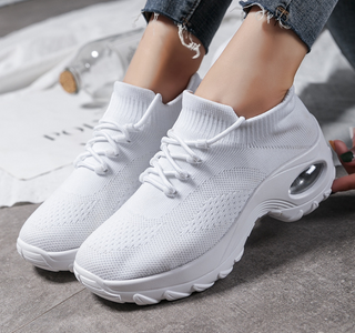 Buy white Women&#39;s Flying Socks Casual Running Shoes