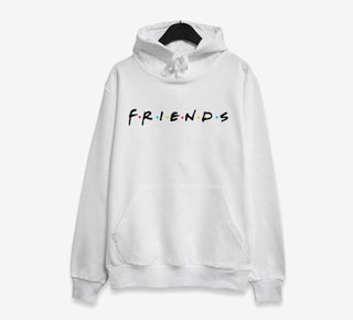 Buy white F.R.I.E.N.D.S Letter Print Long Sleeve Cotton Hoodie