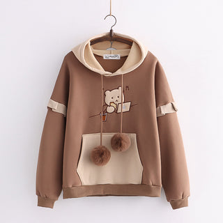 Women Embroidered Cotton Hoodie