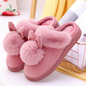 Rabbit Head Plush Slip-on Comfort Shoes