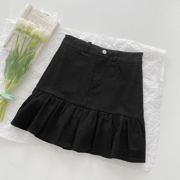 Women Half-length Denim Skirt