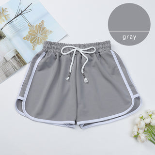 Buy grey Loose High Waist Striped Shorts