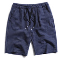 Men Middle Waist Striped Shorts