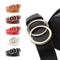 Women Cross-Border Round Buckle Belt