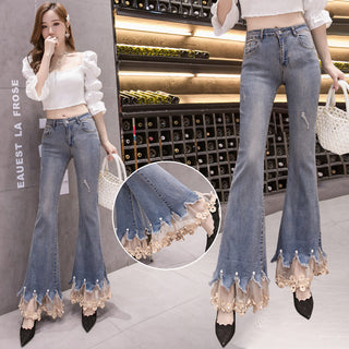 Women Paneled Micro Flare Pants