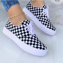 Women Lace-up Print Canvas Fashion Sneakers