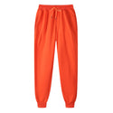 Unisex Cotton Solid Color Mid Waist Sweat Pants