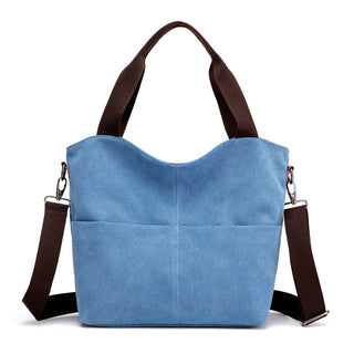 Buy blue Canvas Hand Shoulder and Crossbody Bag