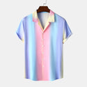 Men Casual Gradient Strips Shirt