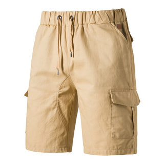 Buy khaki Men Casual Tooling Multi-pocket Shorts