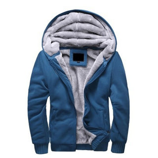 Buy blue Men Thick Cotton Hoodie