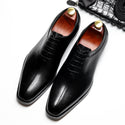 Men's Pointed Toe Lace-Up Leather Shoes