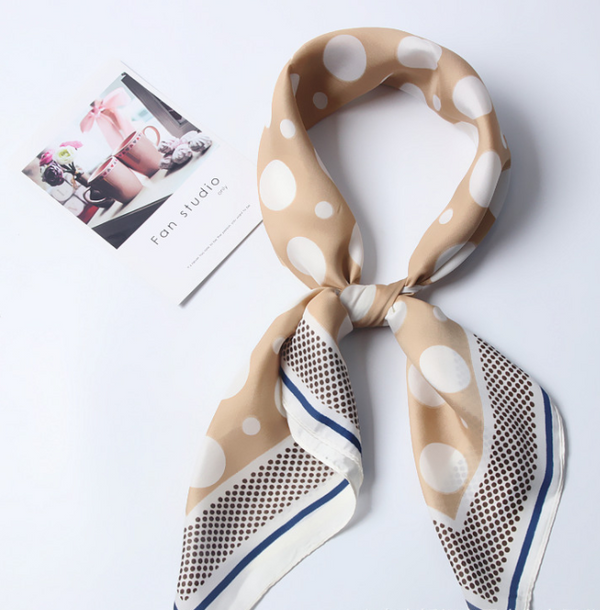 Women Square Neck Dot-Print Scarves