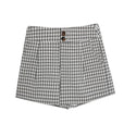 High Waist Plaid Wide-leg Shorts