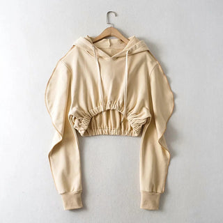 Buy khaki Drawstring Pullover Hoodie