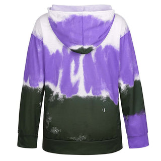 Buy purple Tie-dye Print Hoodie