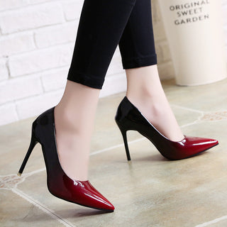 Buy red Women Stiletto Gradient Pointed Toe High Heels