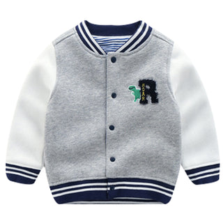 Buy gray Cotton Striped Animal Sports Jacket