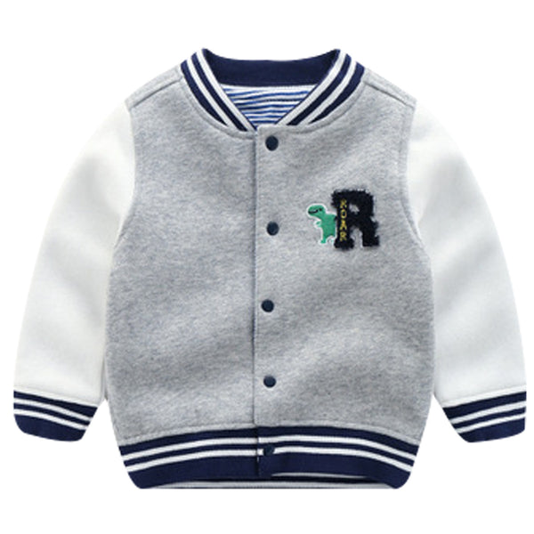 Cotton Striped Animal Sports Jacket