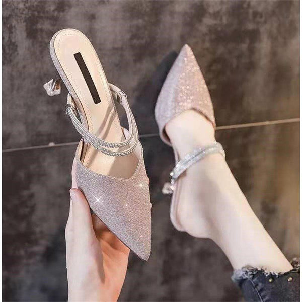 Women Baotou Stiletto Sparkly Heels