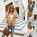 Loose Floral Knitted V Neck Cardigan Sweater