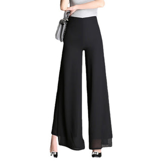 Loose Drape High Waist Slim Straight-leg Flare Pants