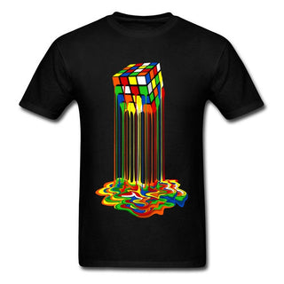 Buy black Rubik&#39;s Cube Men And Women T-shirt