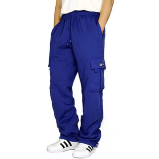 Men Sweatpants Stretch Elastic Waist Jogger Sports Pants Drawstring Trousers