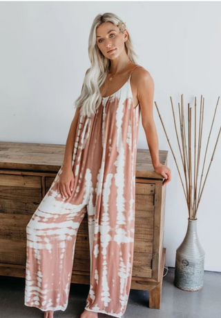 Buy pink Strap-dot Printed Jumpsuit