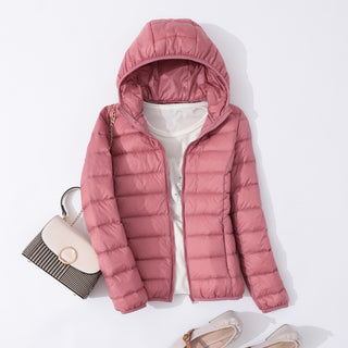 Women Slim Portable Short Thin Down Jacket