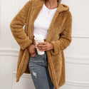 Women's  Wool Midi Cardigan Hooded Trench Coat