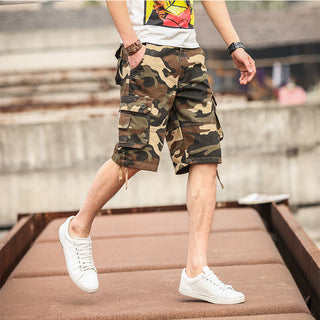 Buy khaki Men Multi-Pocket Shorts