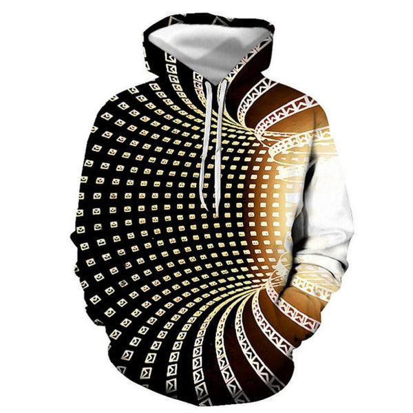 Men Printed 3D Long-sleeved Hoodie