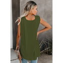 Round Neck Sleeveless Irregular Pullover Top