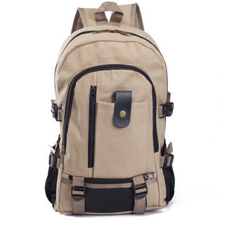 Buy light-khaki Men&#39;s Backpacks Canvas Backpack Student Bags